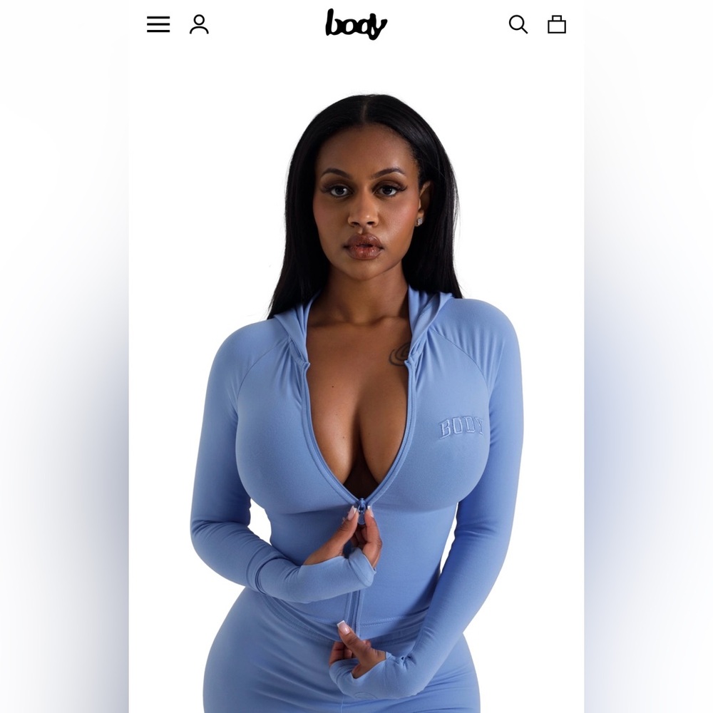 Body by Raven Tracy Body Basics Hoodie Powder Blue